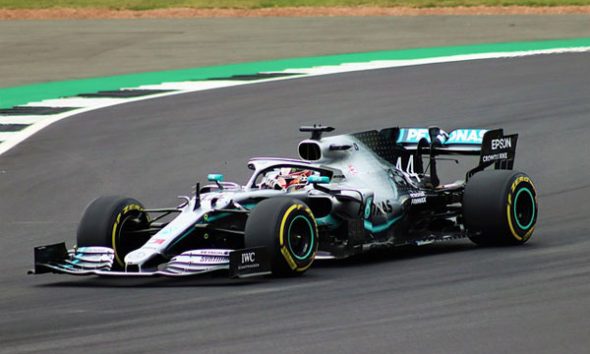 Lewis Hamilton in pole position