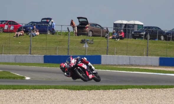 Superbikes in action