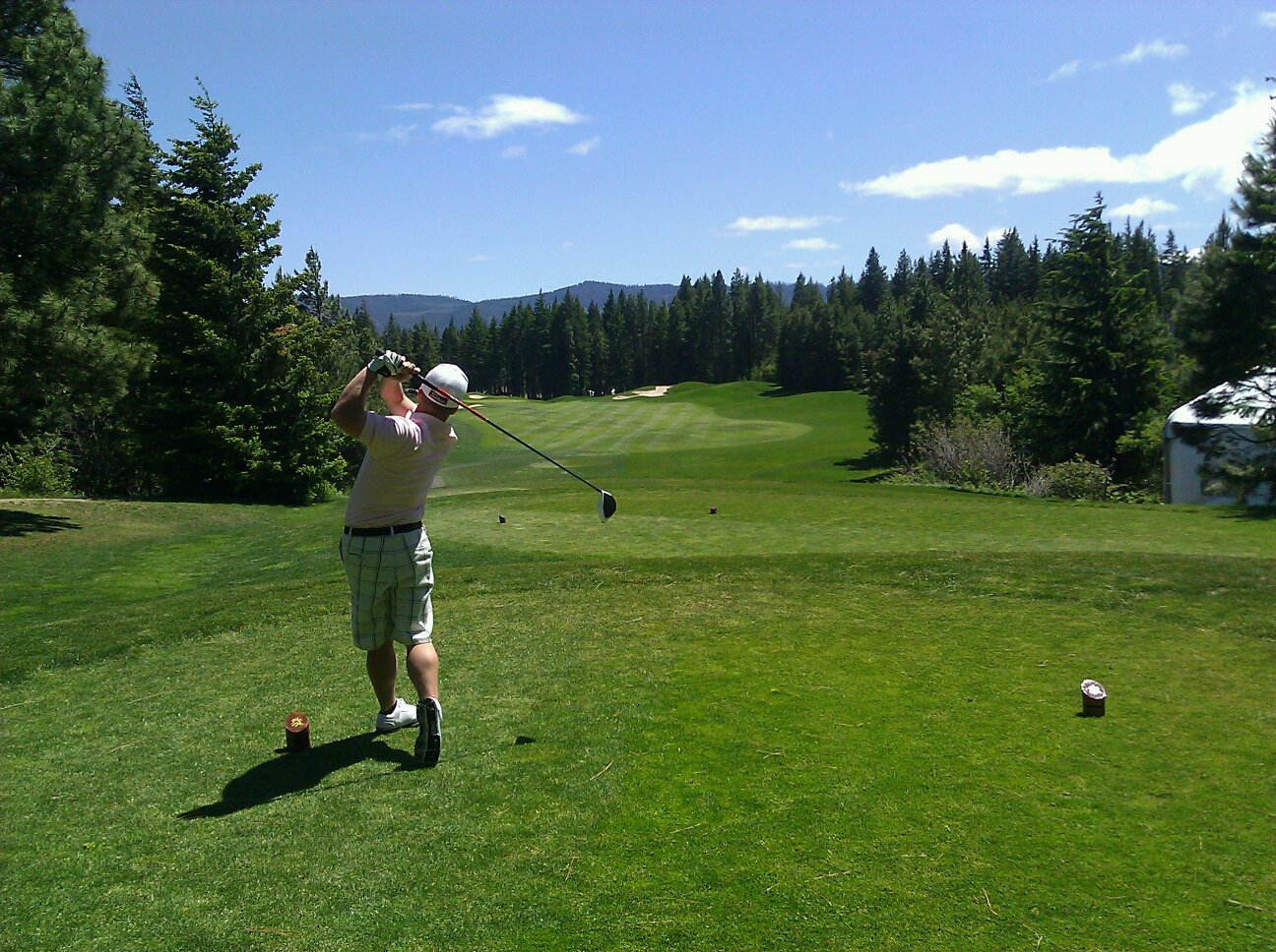Golf course and golfer